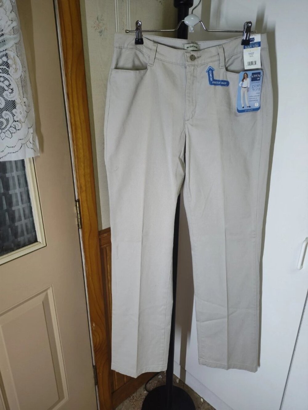 Riders by Lee Beige Trousers Pants Stretch Waist Sized 12 L